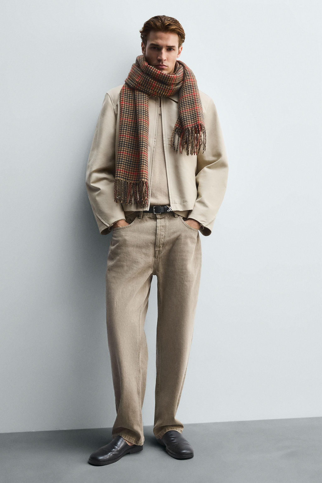 VISCOSE BLEND CHECK SCARF - Zara фото 2