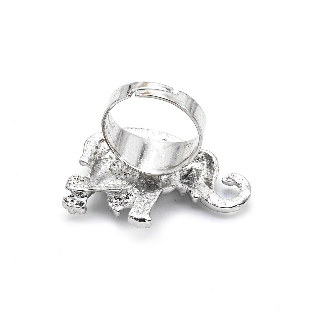 Кольцо с перламутром слон 37*26мм