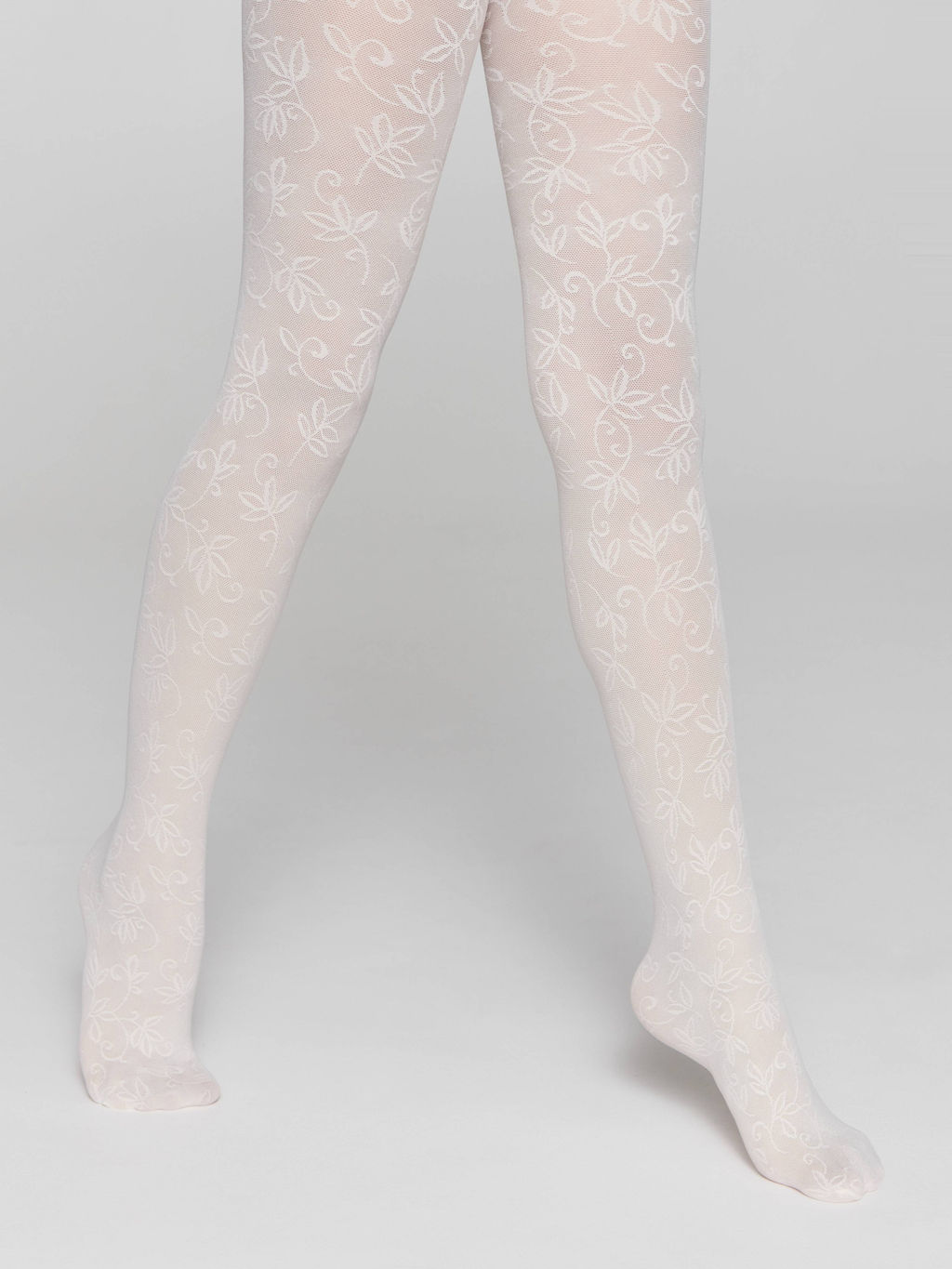 Колготки детские CONTE Эластичные колготки с ажурным цветочным рисунком KETTY milk - Conte elegant фото 4