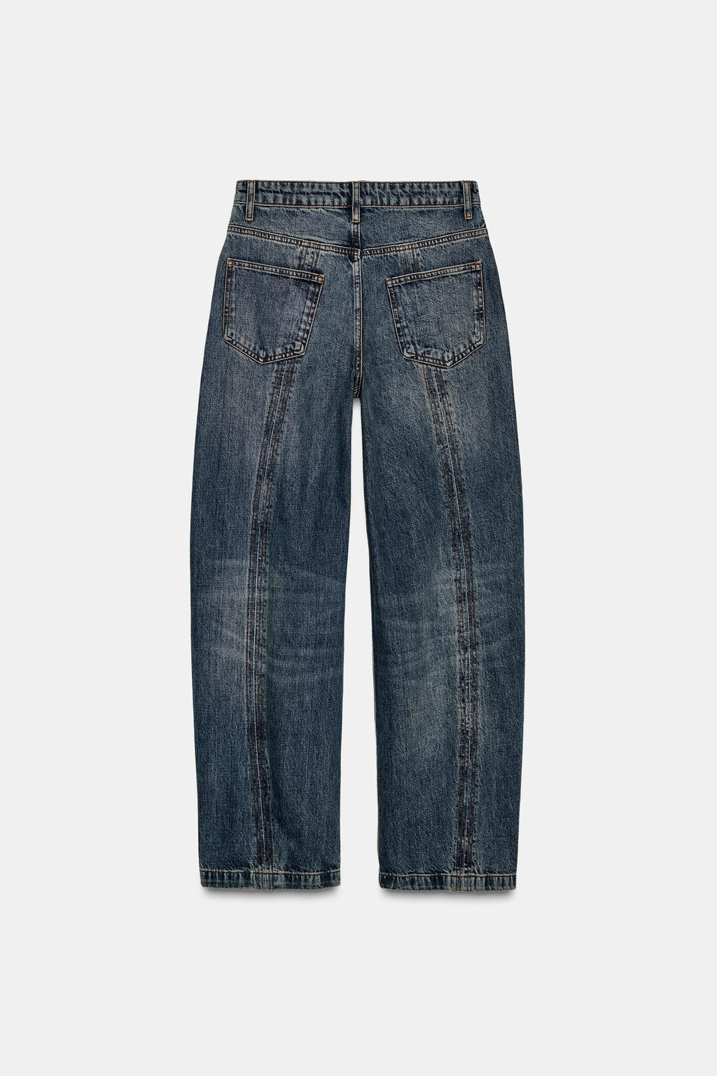 ZW COLLECTION BALLOON MID-WAIST JEANS WITH ZIPS LIMITED EDITION - Zara фото 8