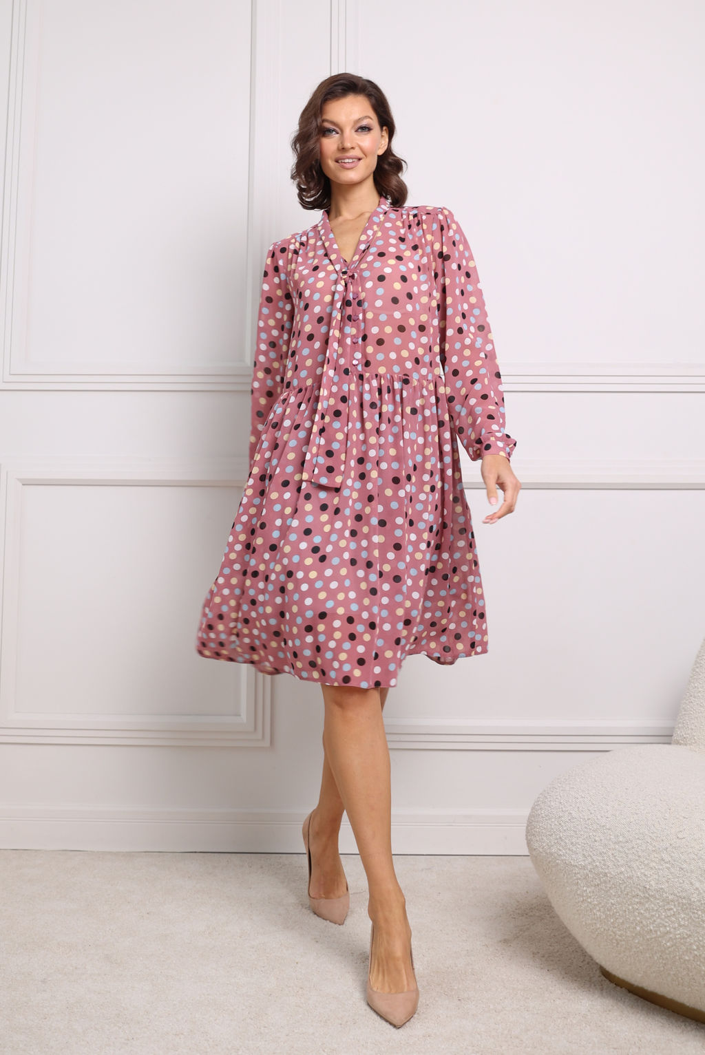 Платье из шифона на подкладке - Looklikecat фото 2