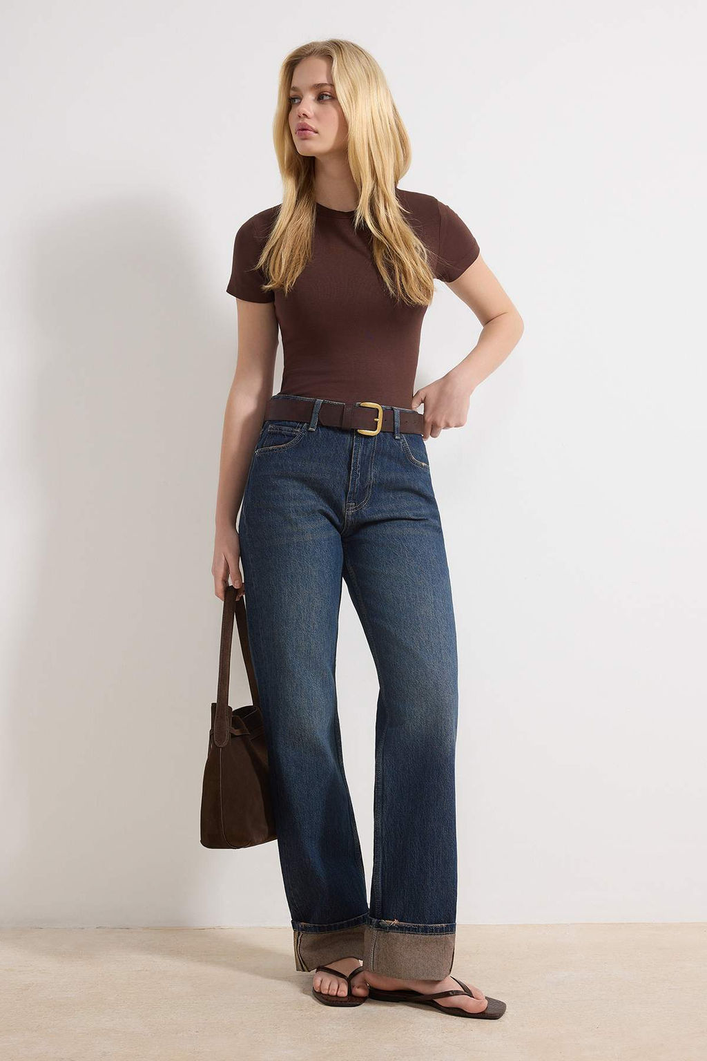 Mavi Paca Katlamal? Yuksek Bel %100 Pamuk Straight Jeans TWOSS26JE00009