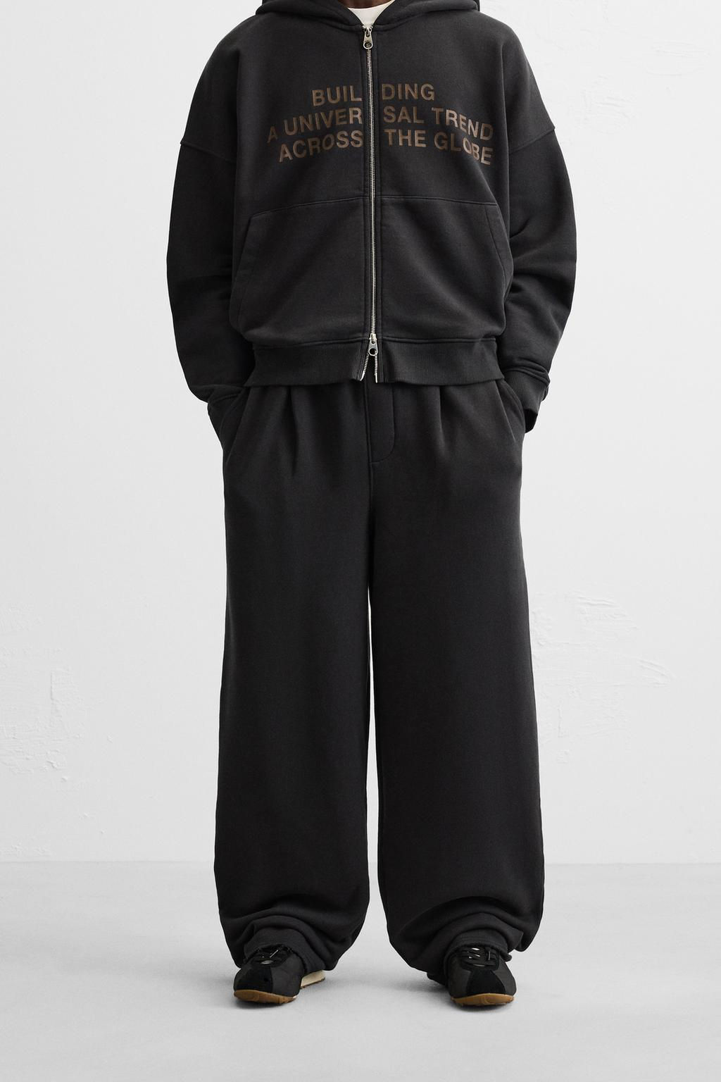 WASHED PLEATED JOGGER TROUSERS - Zara фото 2