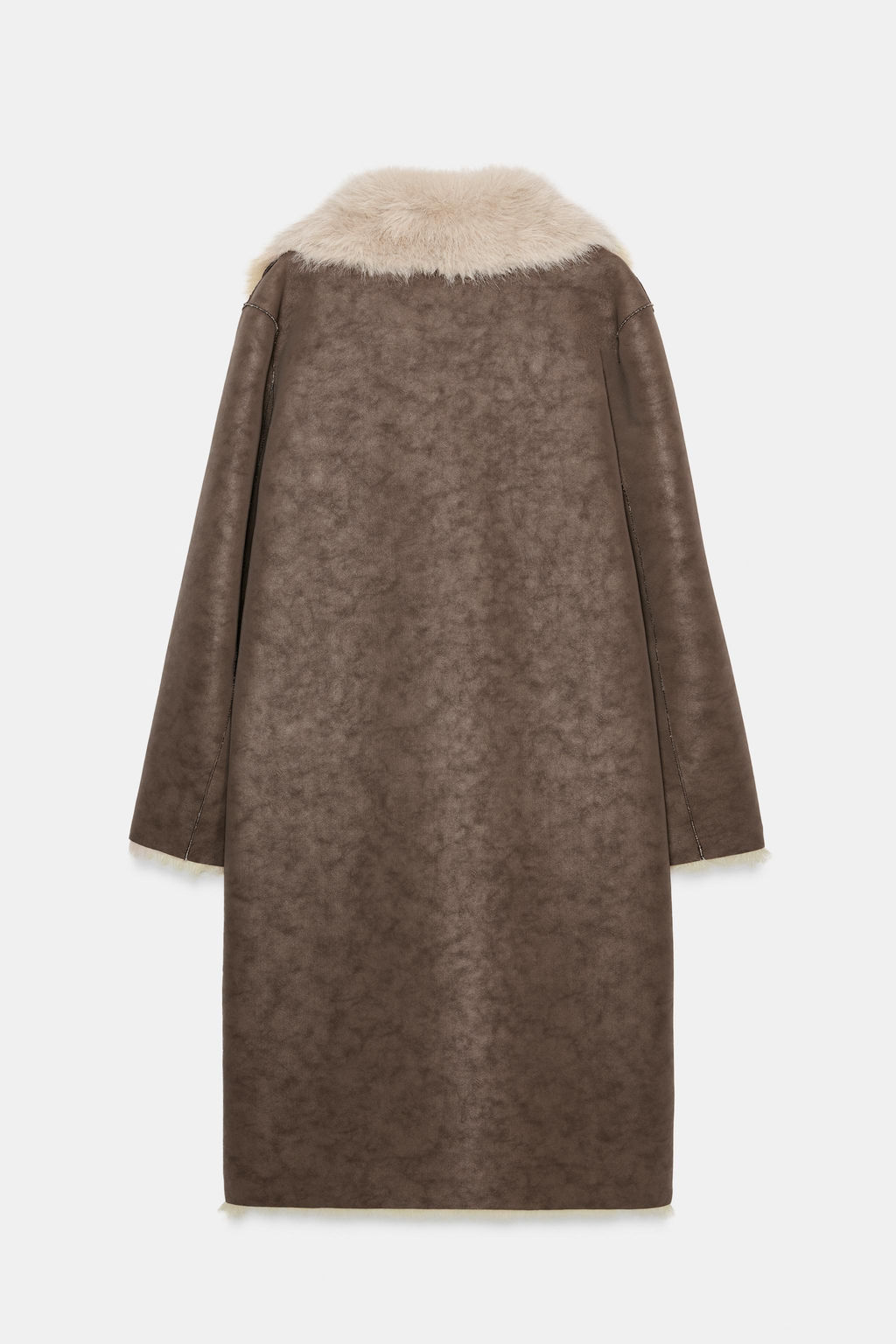 REVERSIBLE DOUBLE-FACED FAUX FUR COAT - Zara фото 7
