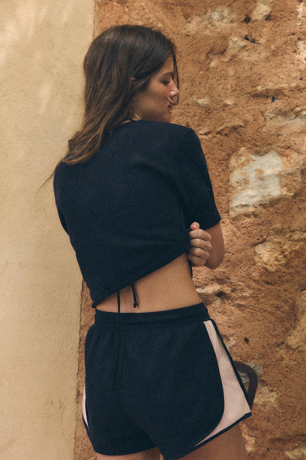 SUDADERA CROP CUELLO PANADERO / Azul / Blanco - Zara фото 5