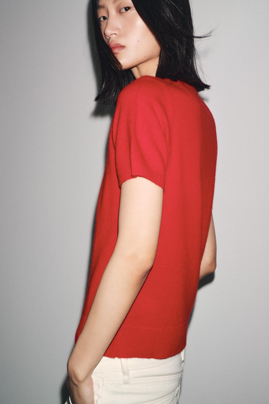 100% CASHMERE SHORT SLEEVE SWEATER - Zara фото 6