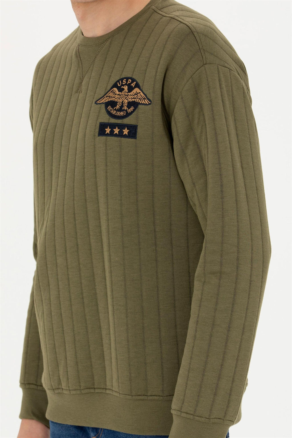 Мужской свитшот цвета хаки - U.s. polo assn фото 13