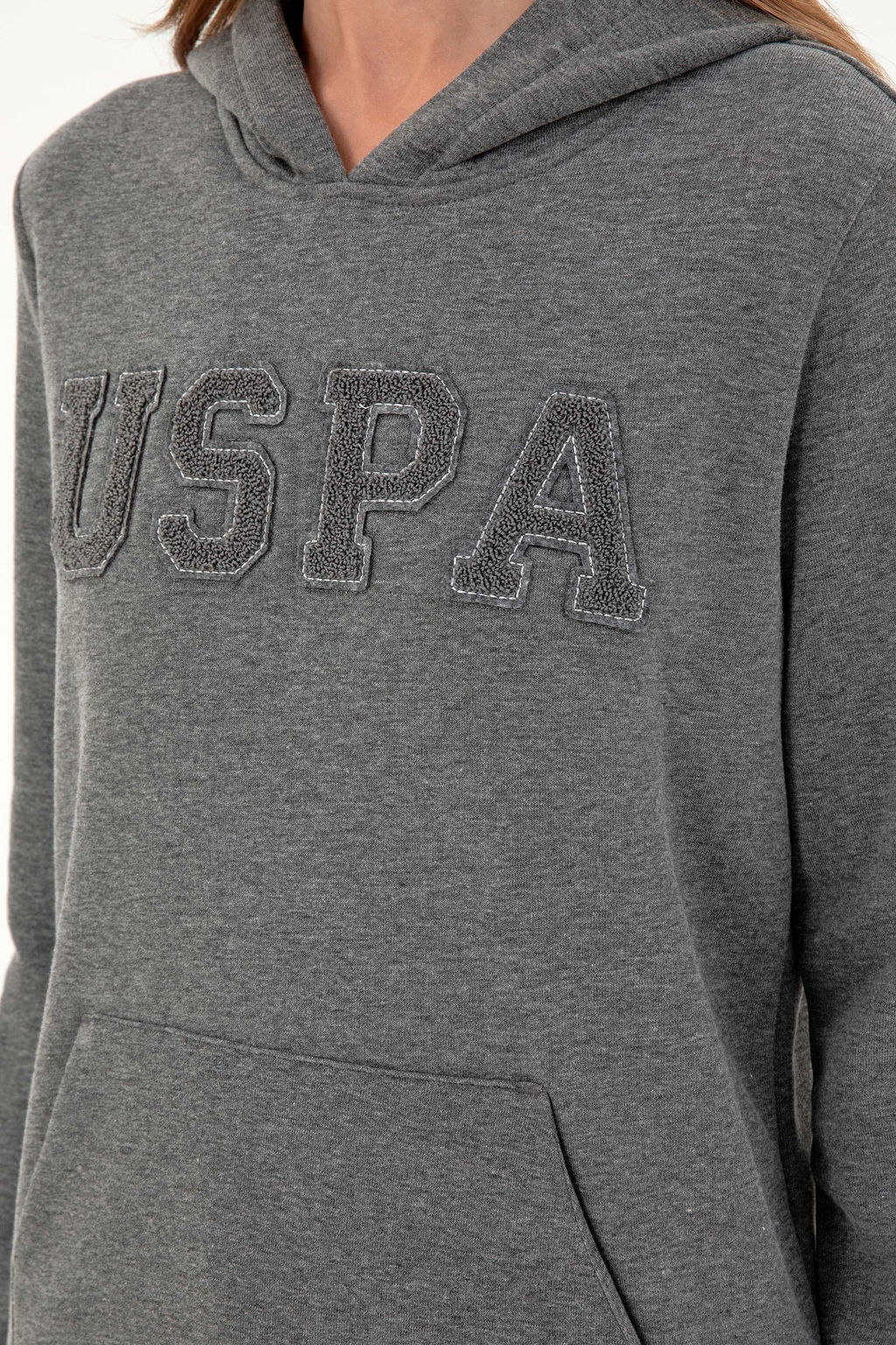 Женский базовый свитшот антрацитового меланжа - U.s. polo assn фото 7