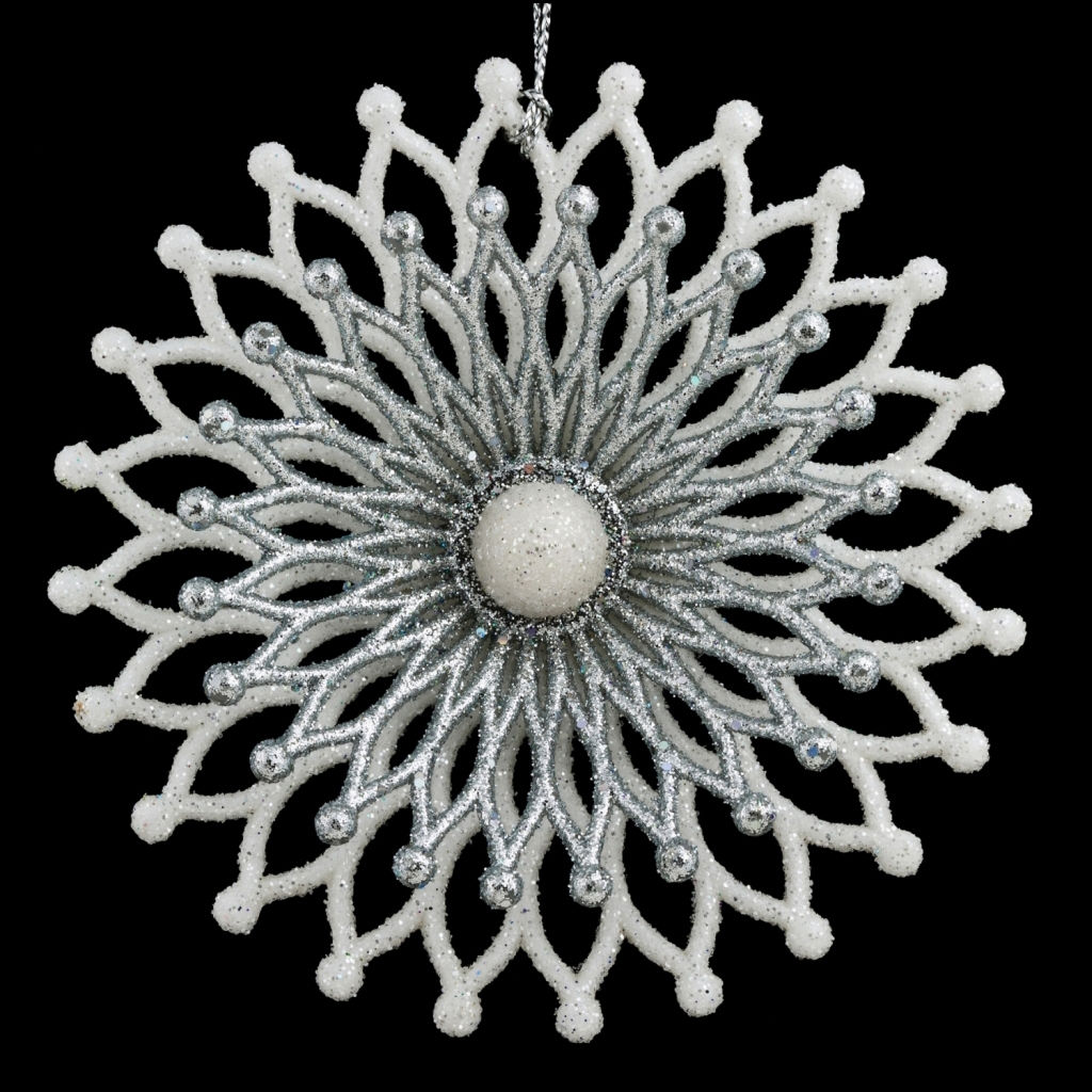Цена за 1 шт. Украшение ErichKrause Decor Снежинка двухслойная 10.5см