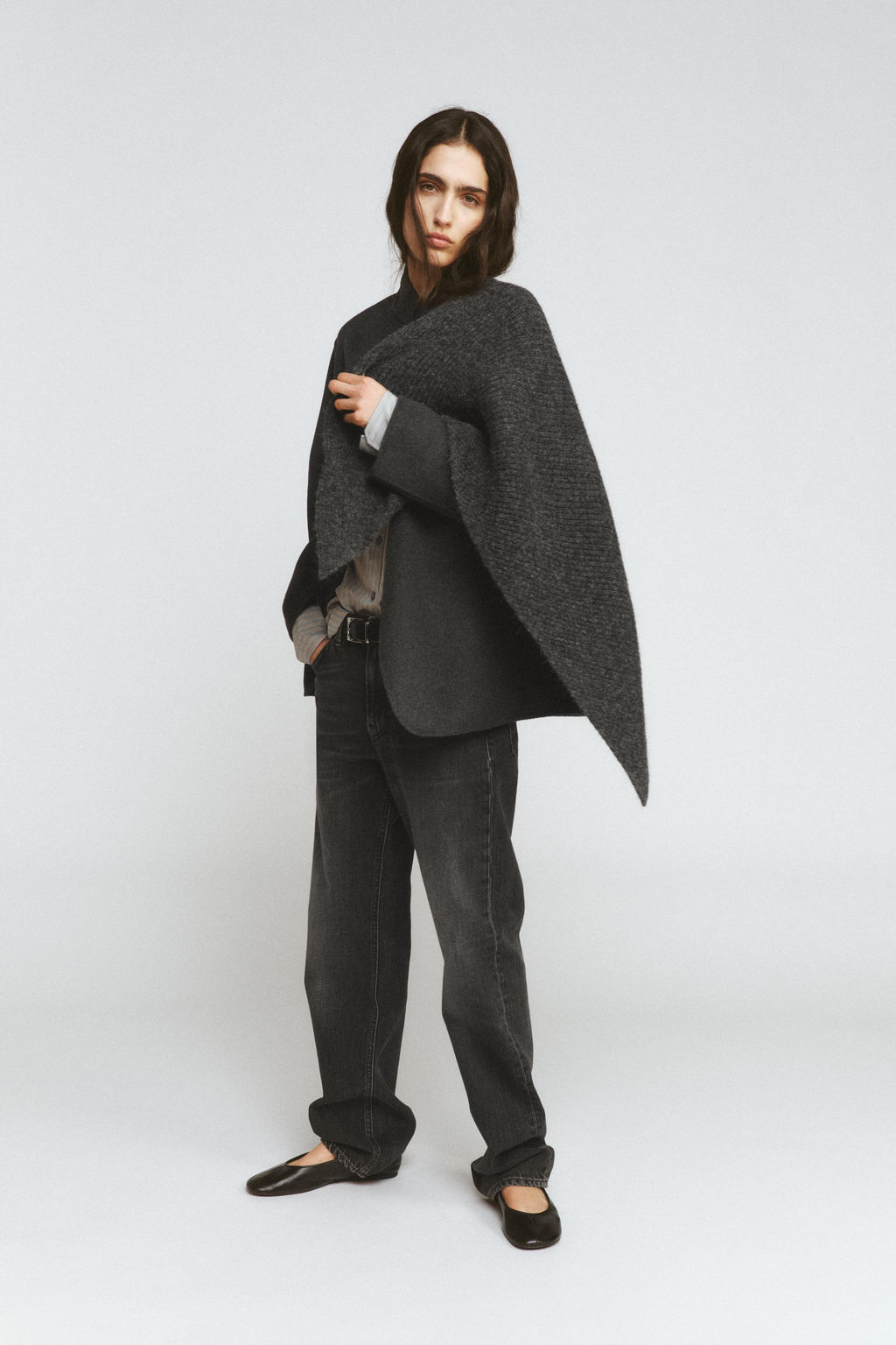 WOOL BLEND BLAZER WITH SCARF ZW COLLECTION - Zara фото 3