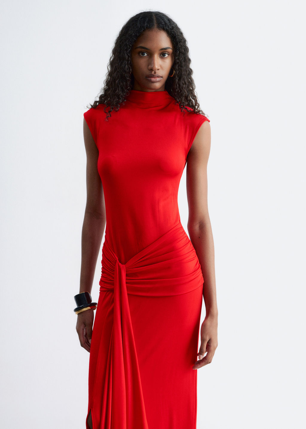 Vestido midi de frontal cruzado - H&m фото 6
