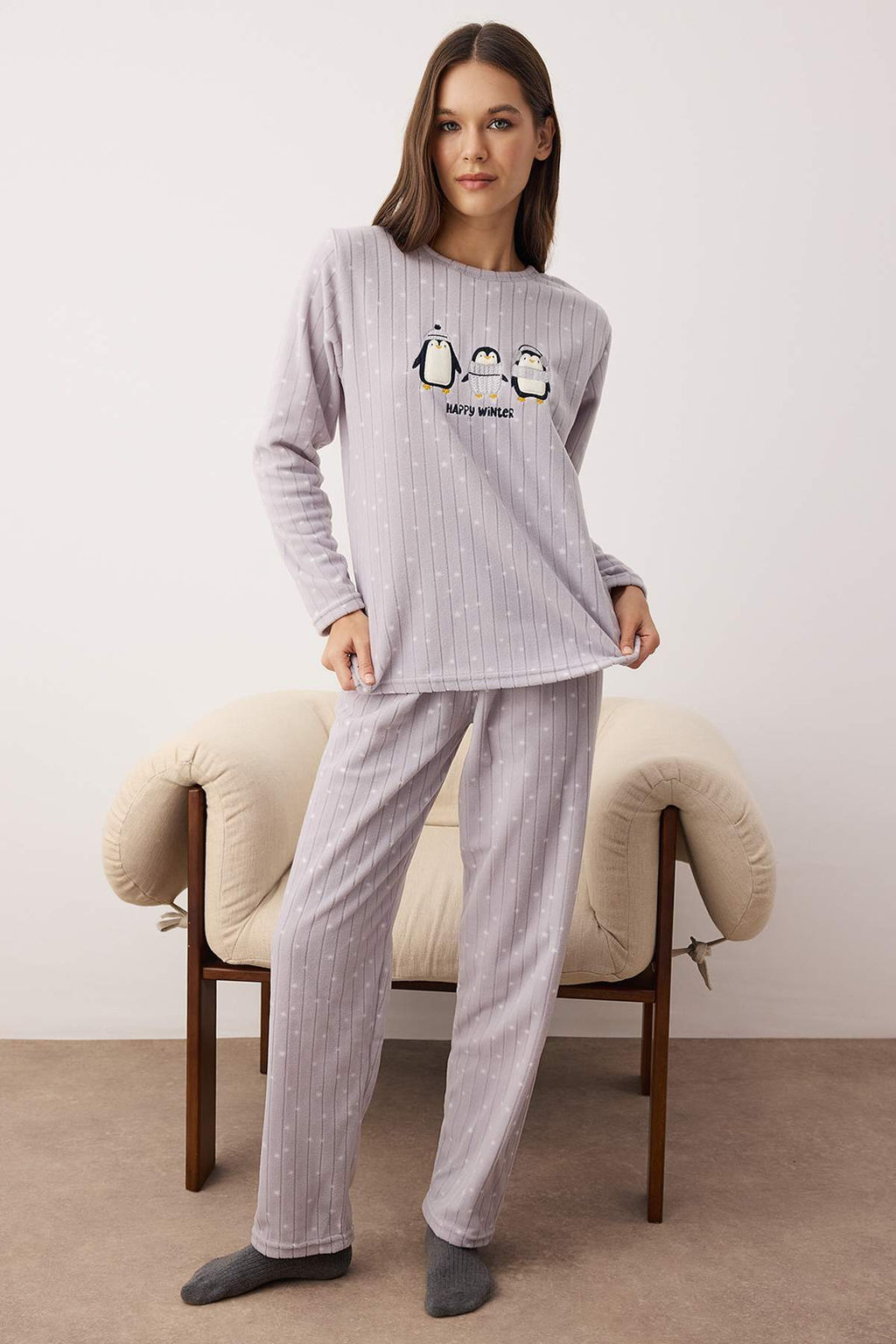 Pembe Galaksi Patchli Polar Orme Pijama Tak?m? THMAW26PT00193 - Trendyolmilla фото 6