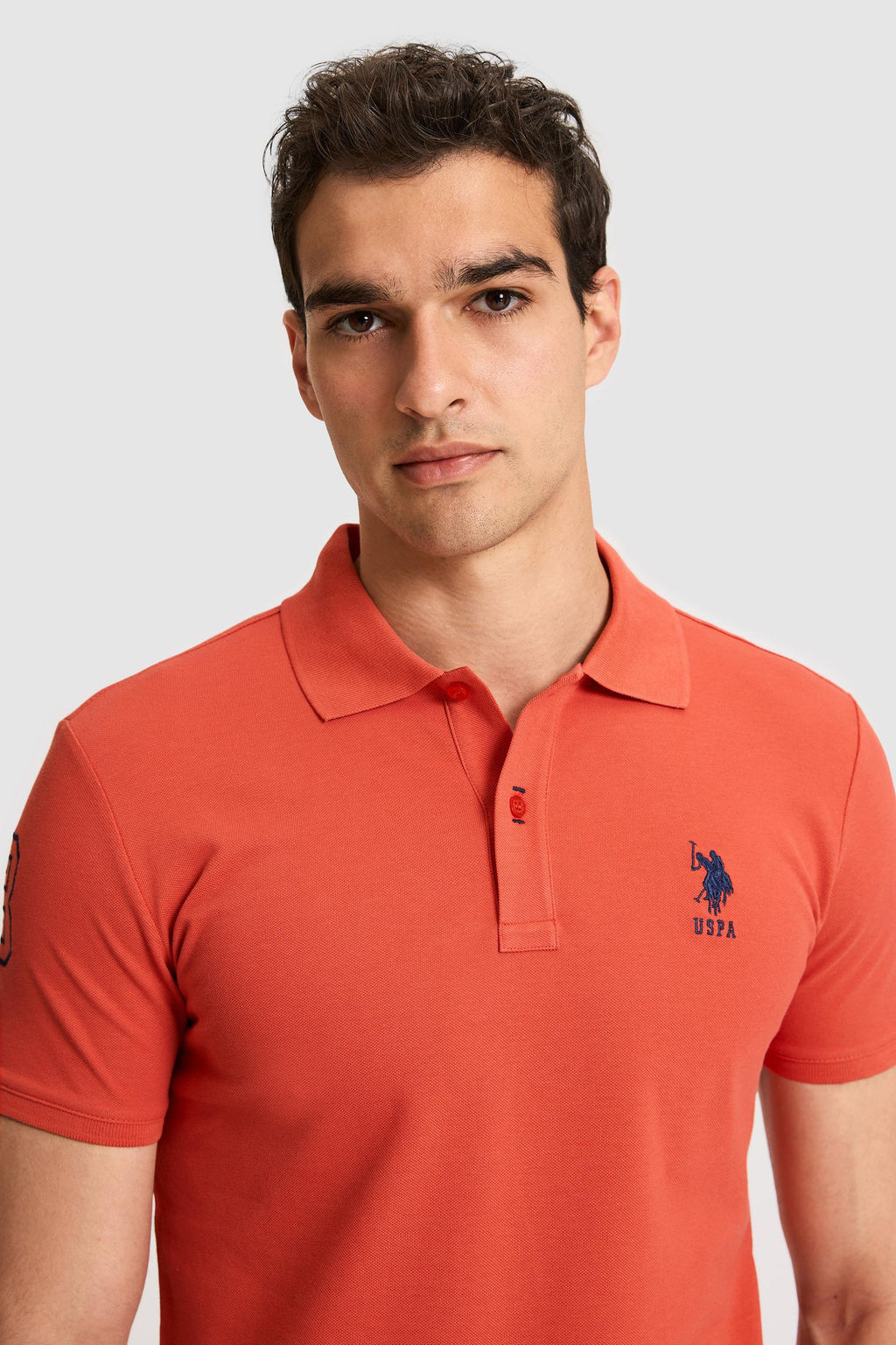 Erkek Slim Fit Polo Yaka Kiremit Basic Ti__rt - U.s. polo assn фото 2