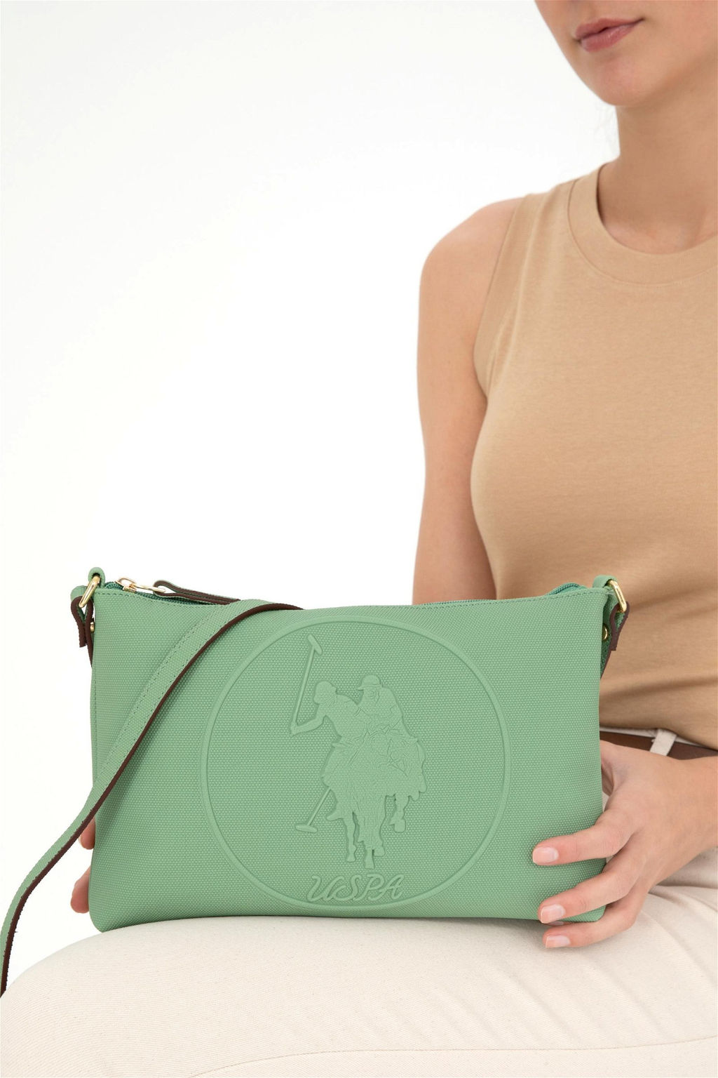 Женская зеленая сумка - U.s. polo assn фото 2
