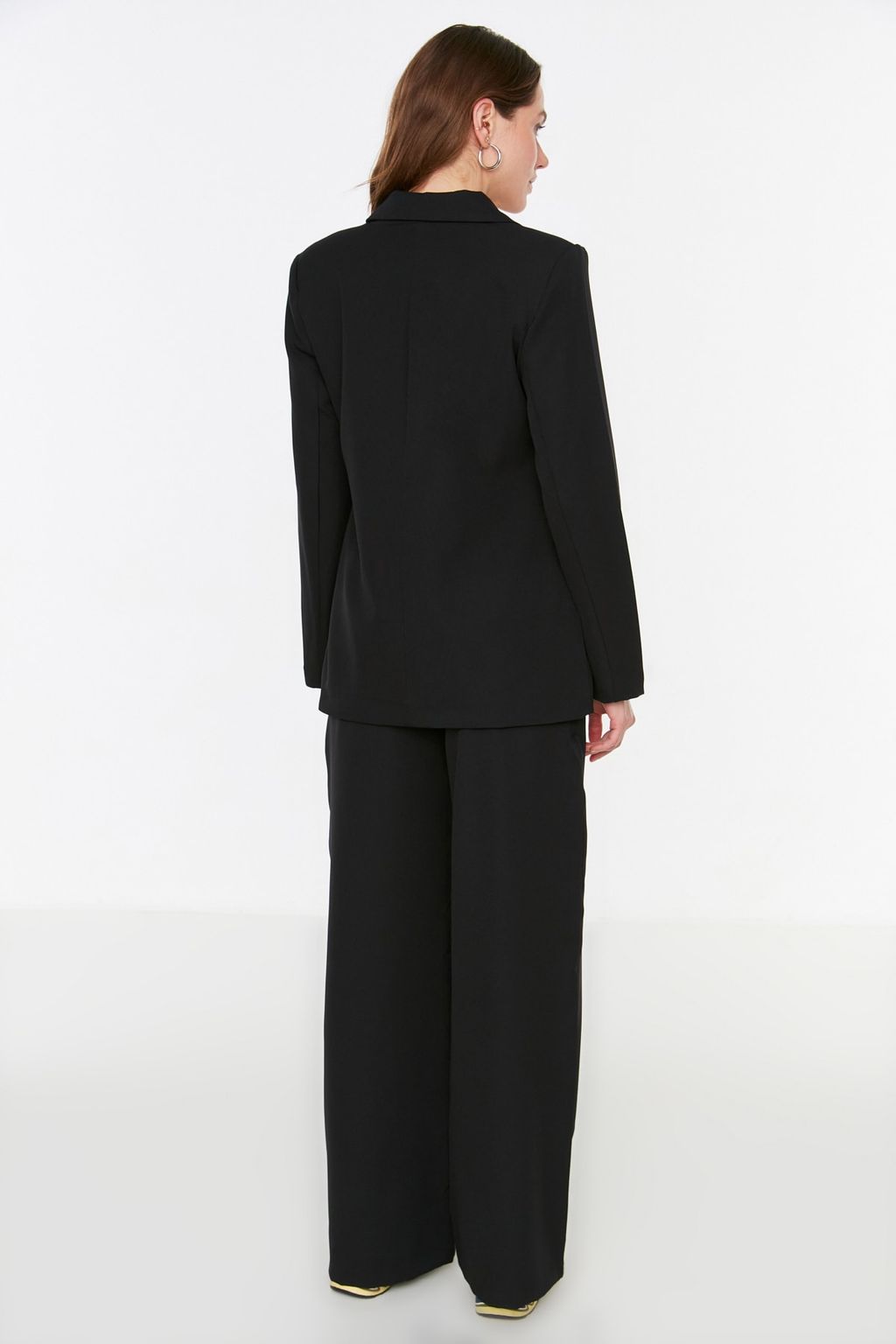 Siyah Regular Astarl? Dokuma Blazer Ceket TWOSS21CE0137