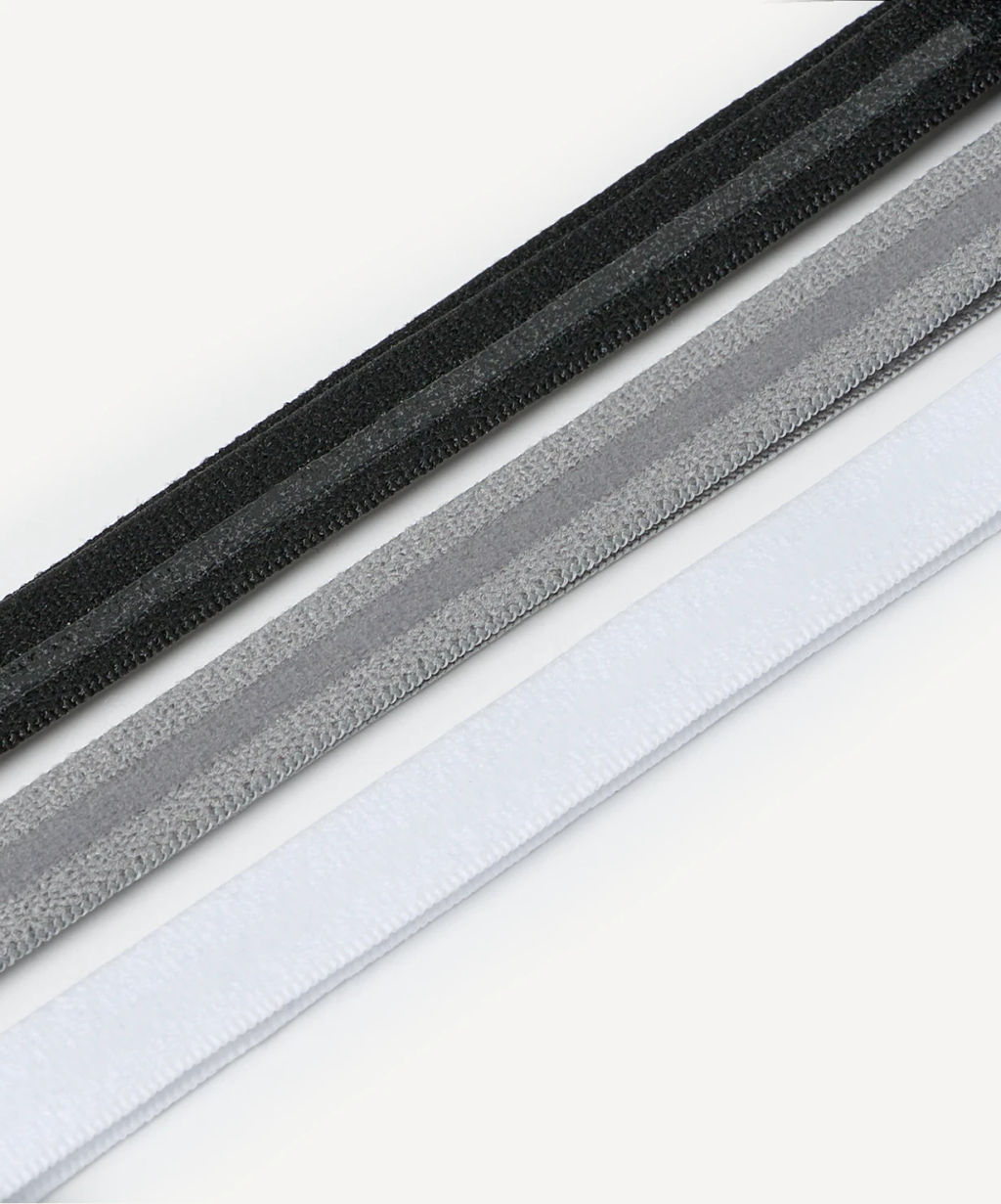 Резинки спортивные на голову JOGEL CAMP Training Headbands 3 Pack, черный/серый/белый  фото 5