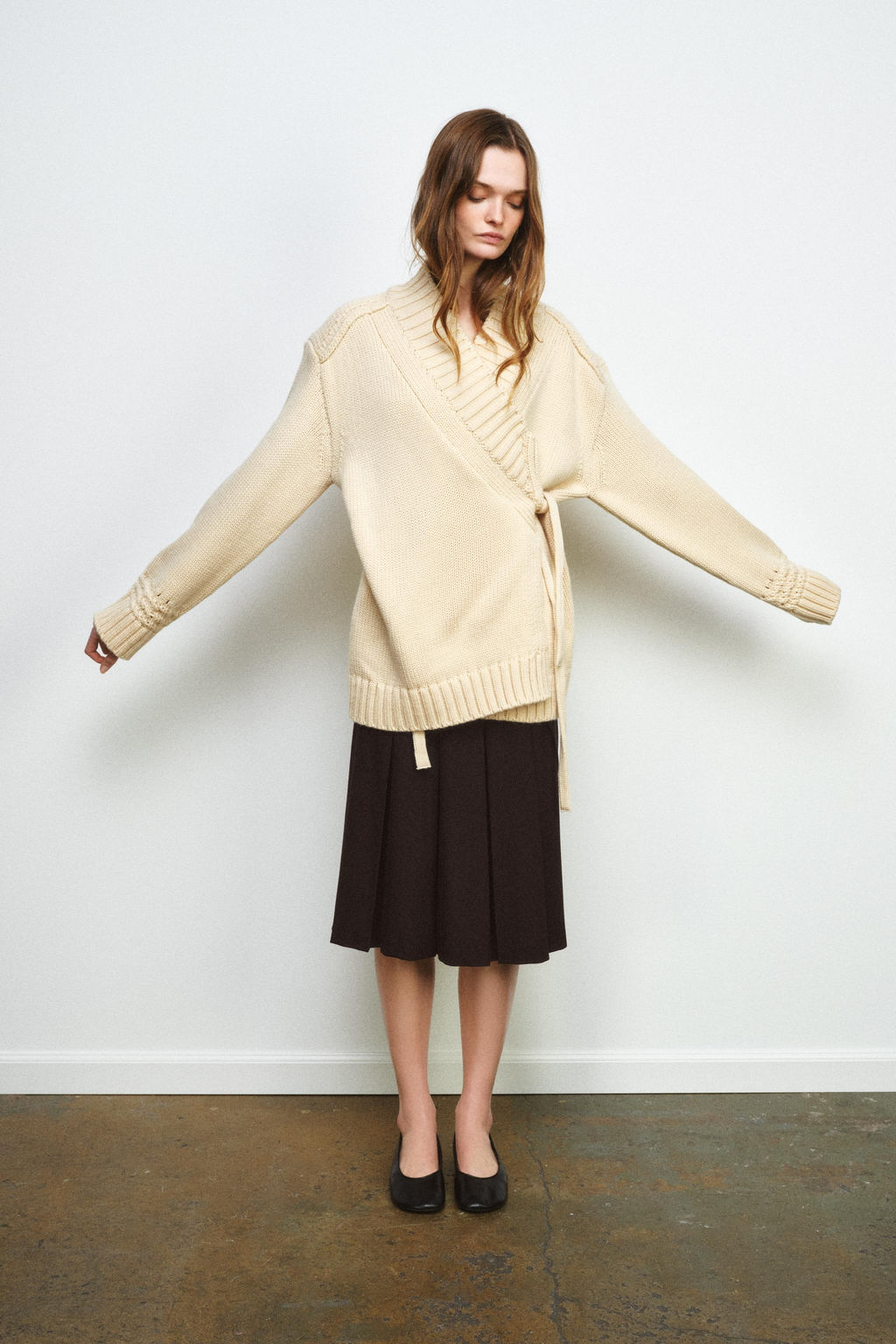 WRAP KNIT KIMONO CARDIGAN - Zara фото 10