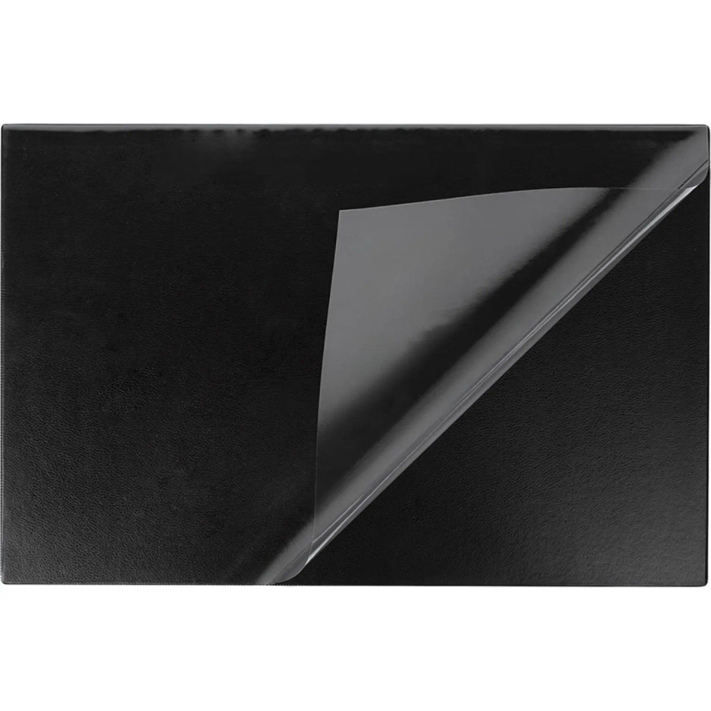 Коврик на стол Attache 380х590мм черный с прозрачным листом РФ  фото 2