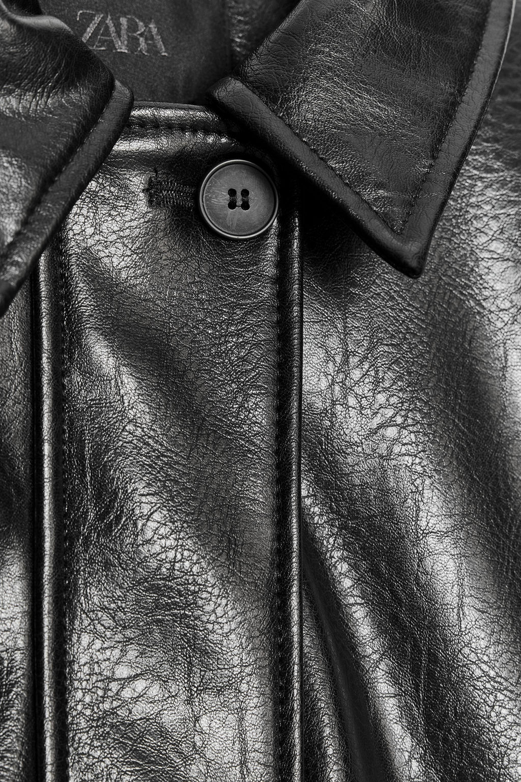 FAUX LEATHER BOMBER JACKET - Zara фото 9