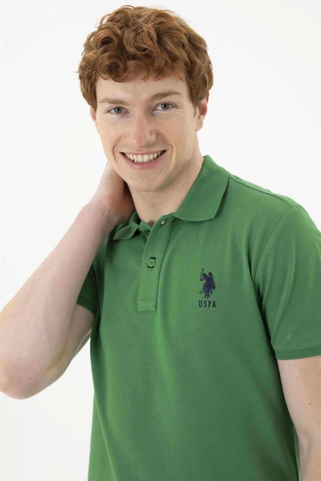 Мужская зеленая базовая футболка - U.s. polo assn фото 2