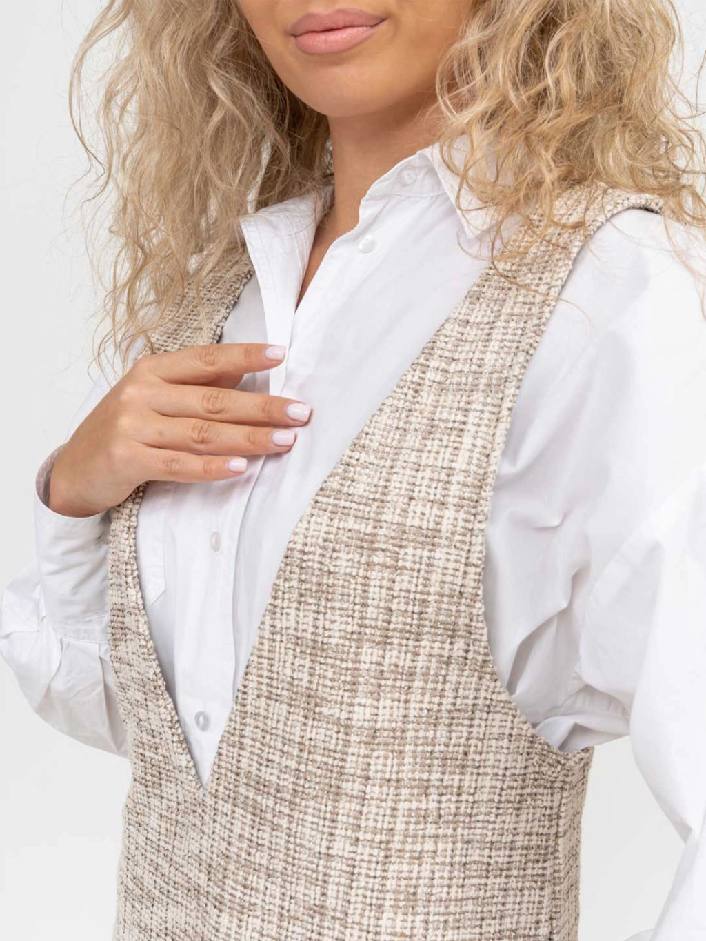 Сарафан женский, цвет белый