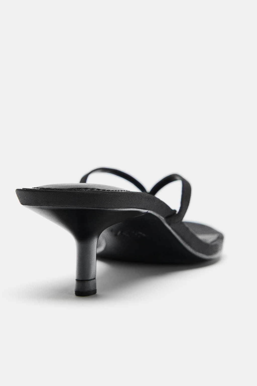 SATIN KITTEN HEEL SANDALS - Zara фото 6