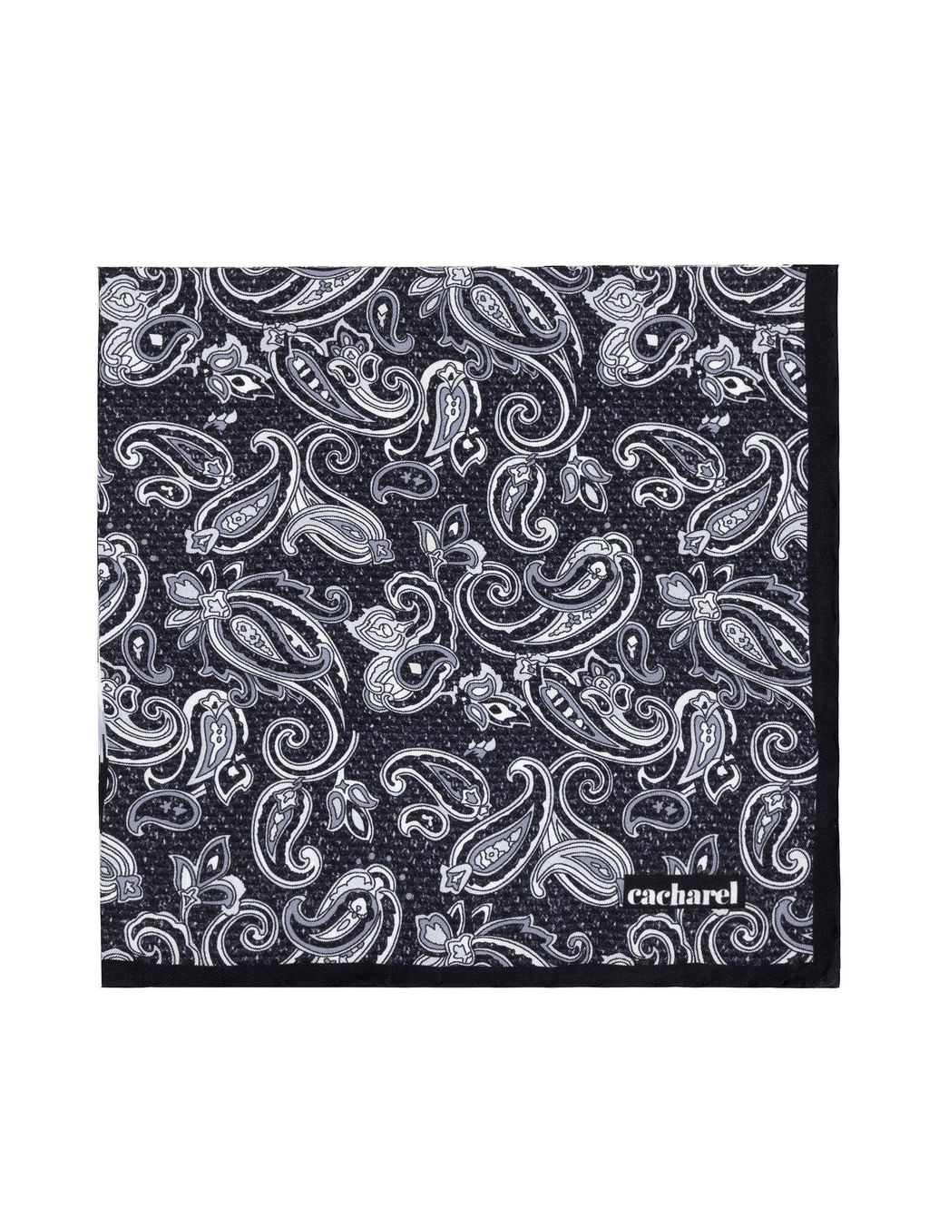 Черный шелковый платок