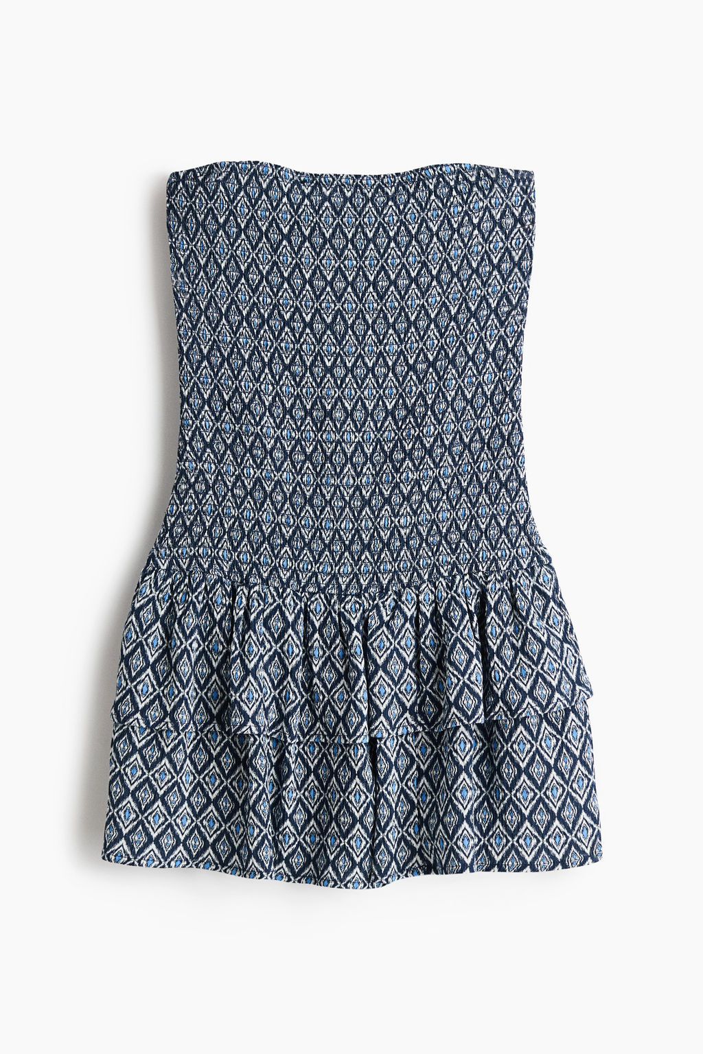 Vestido escalonado con cuerpo nido de abeja - H&m фото 2