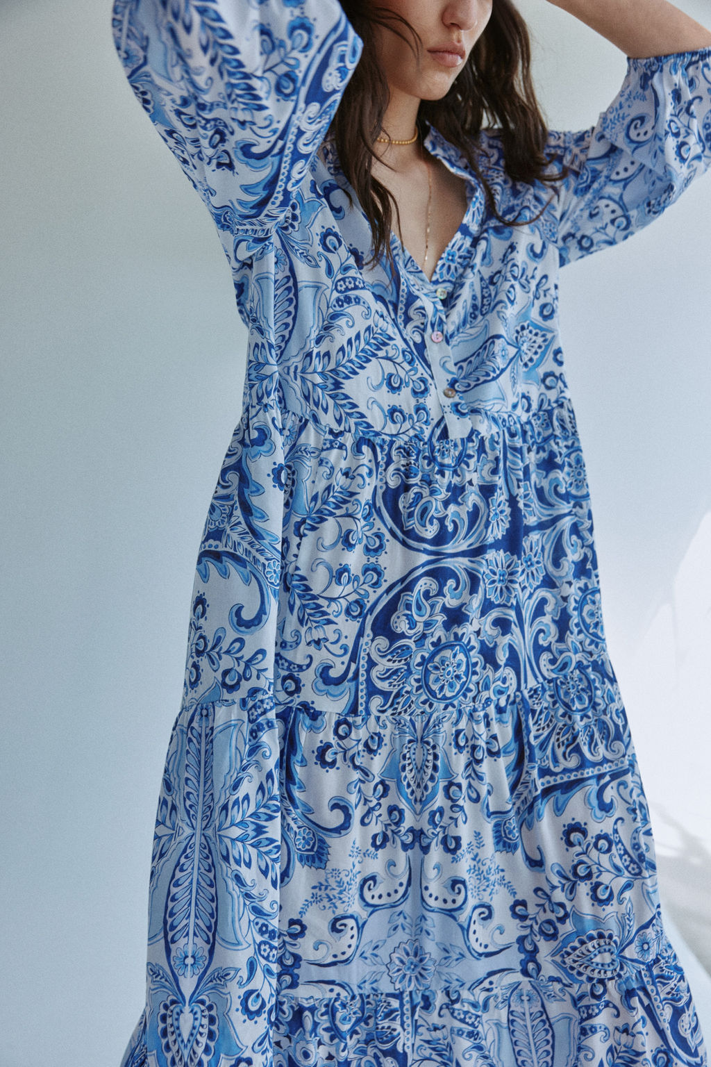 Vestido escalonado de corte midi - H&m фото 10