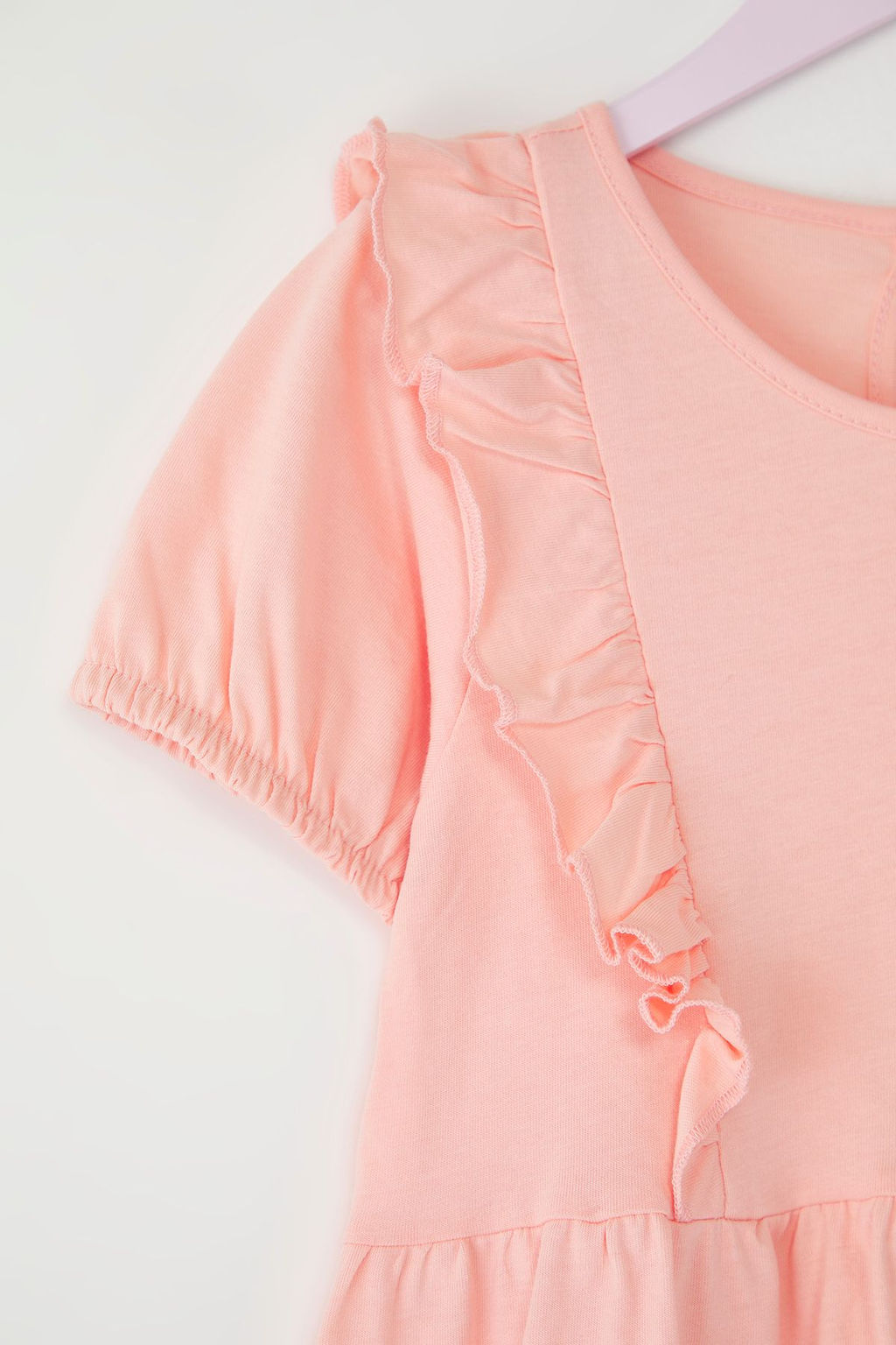 Mor K?z Cocuk %100 Pamuk F?rf?rl? K?sa Kol Mini Bayraml?k Orme Elbise TKDSS25EL00065 - Trendyolmilla фото 6