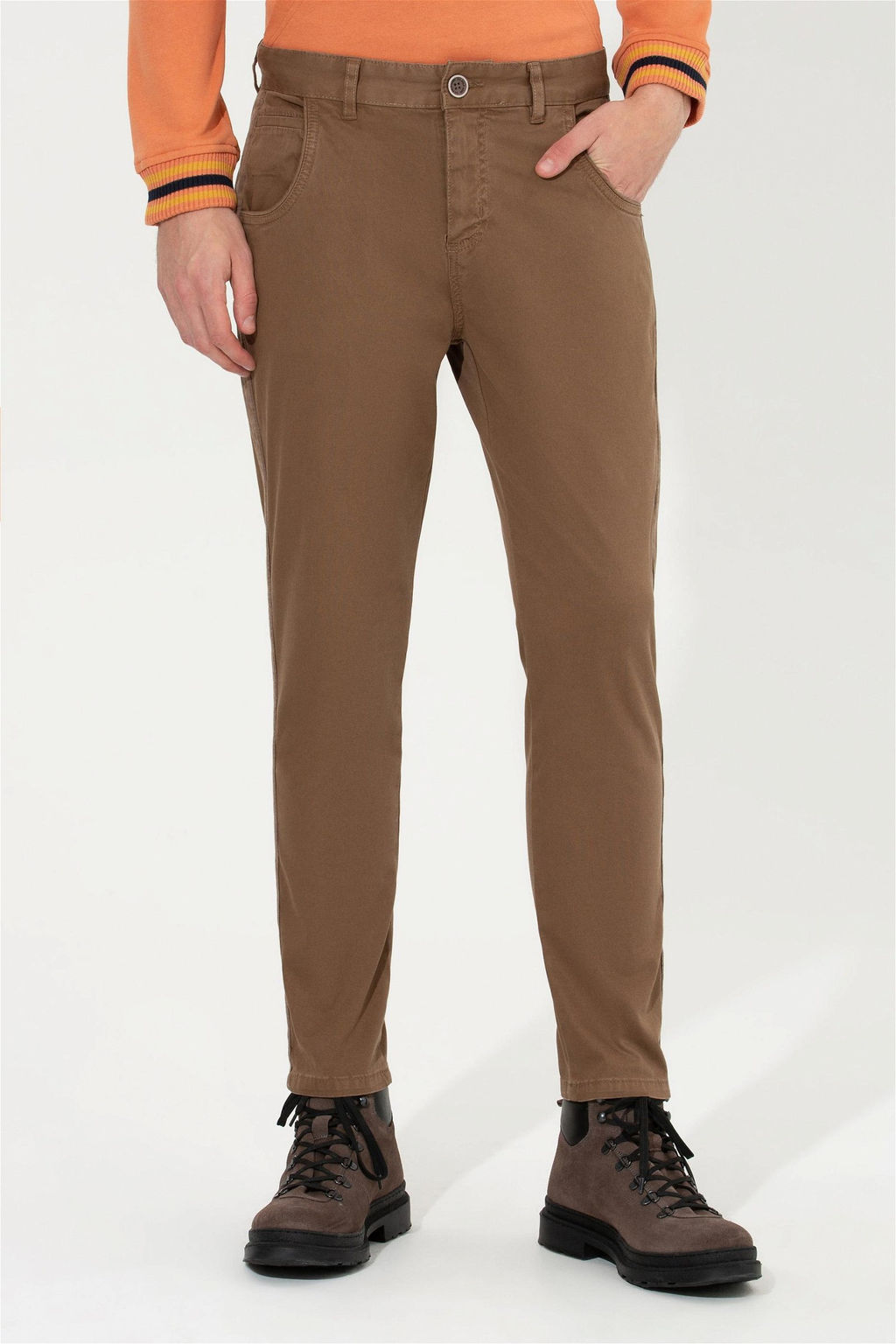 Мужские брюки чинос кокосового цвета - U.s. polo assn фото 9