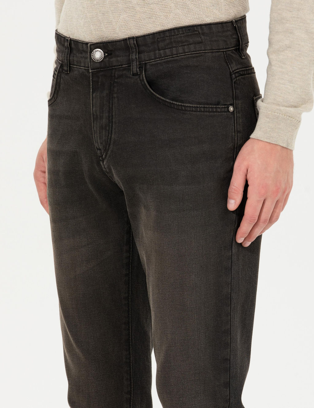 Antrasit Slim Fit Jean Pantolon - Pierre cardin фото 5