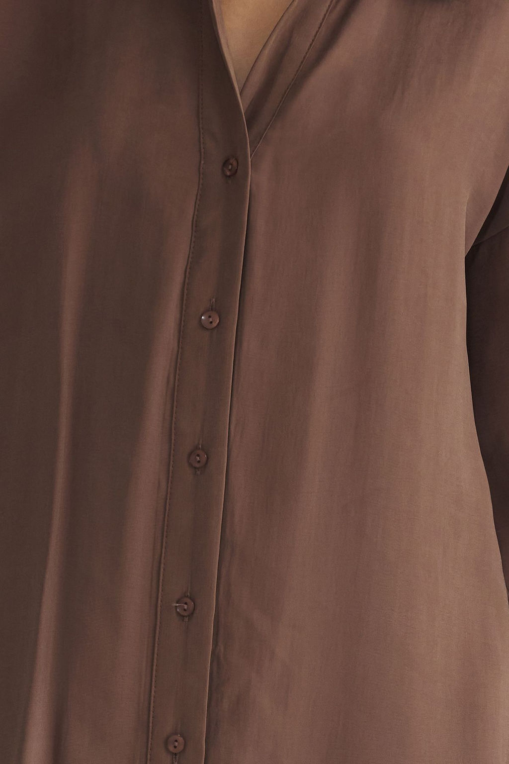 TRENDYOLMILLA Kahverengi Modal Genis Kesim Midi Dokuma Gomlek Elbise TWOSS25EL00001  фото 8