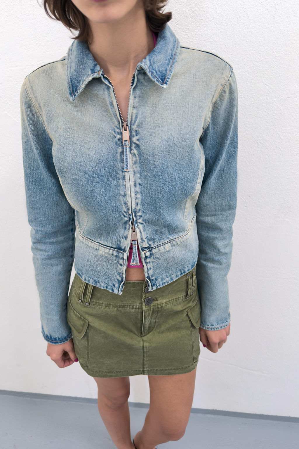 FALDA PANTAL?N BOLSILLOS / Khaki oscuro - Zara фото 2