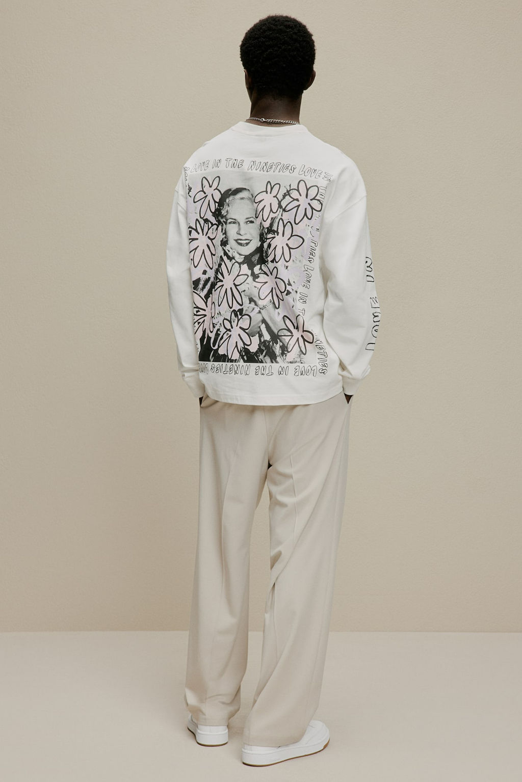 Camiseta de punto con estampado Oversized Fit - H&m фото 5