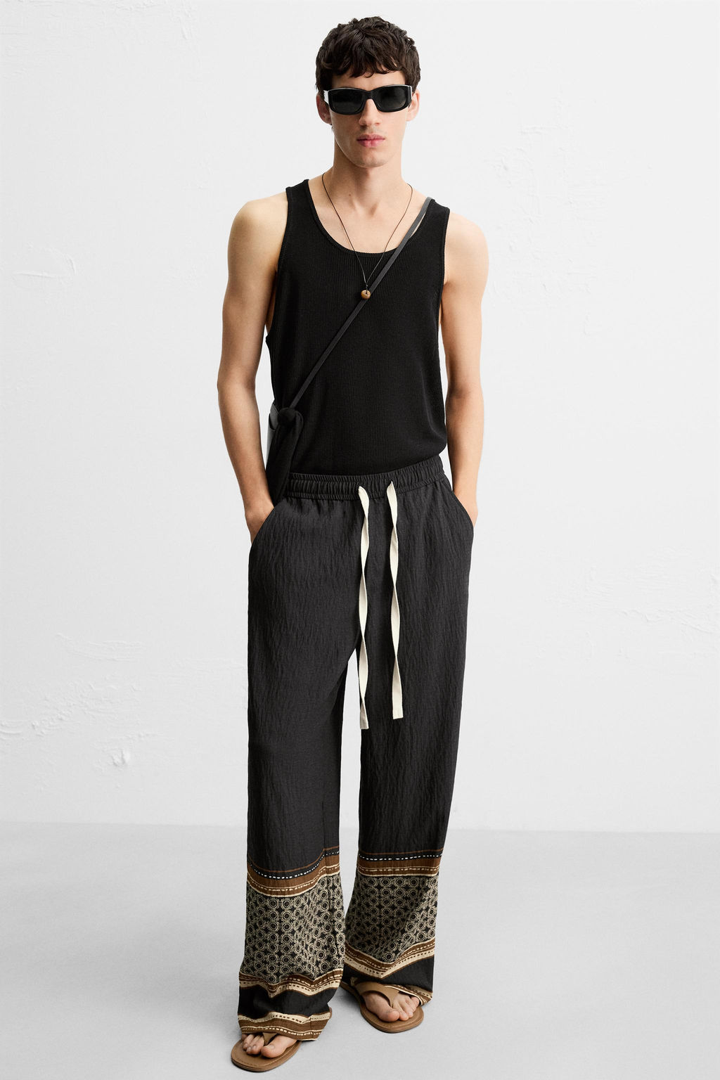RELAXED FIT COLOUR BLOCK TROUSERS - Zara фото 16