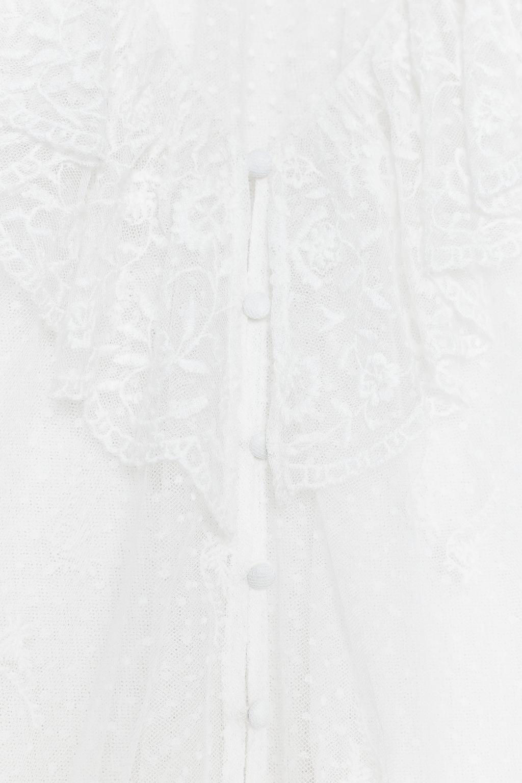 SEMI-SHEER ROMANTIC BLOUSE - Zara фото 8