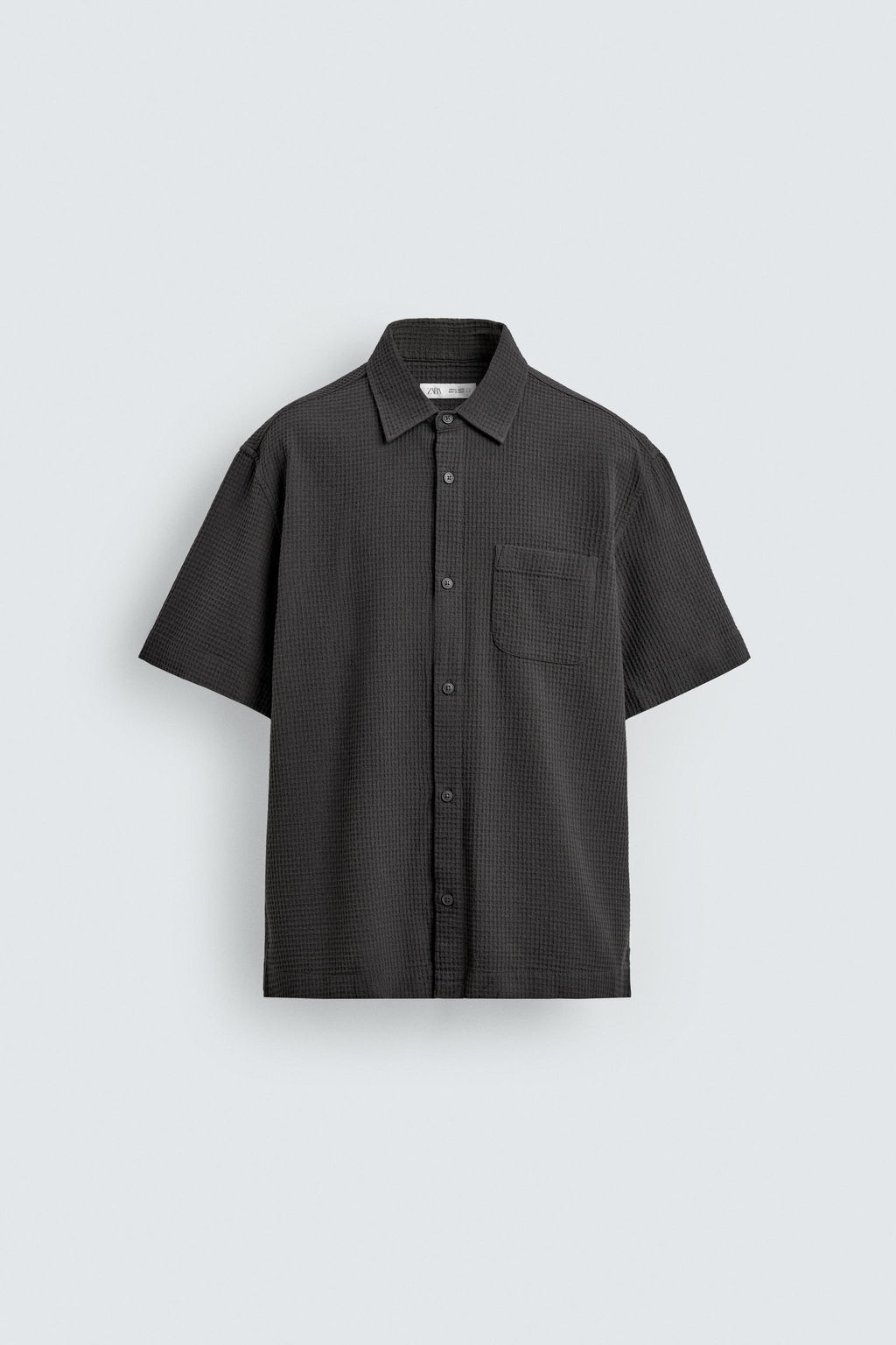CAMISA ESTRUCTURA BOLSILLO / Gris / Tostado
