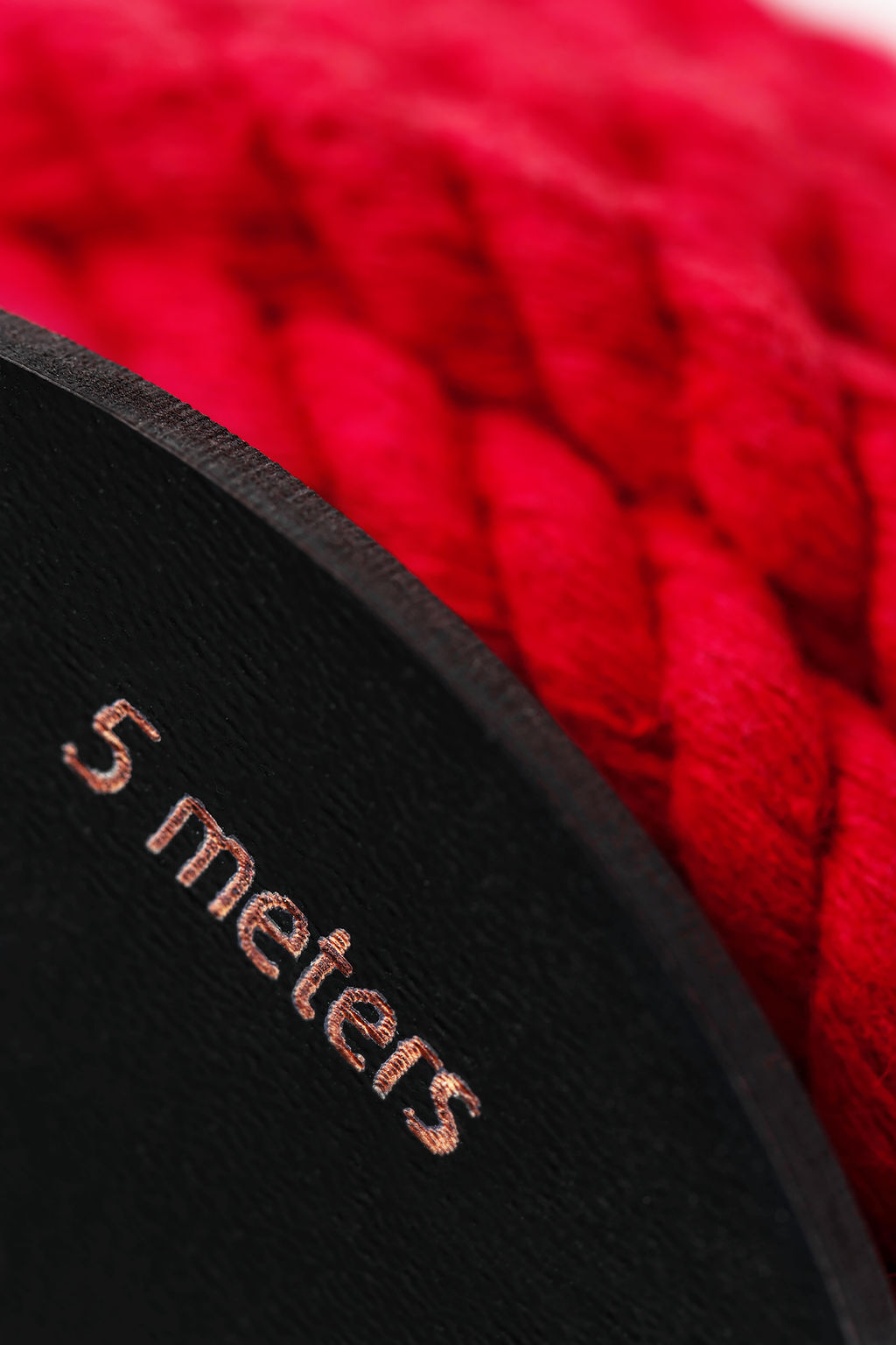 Веревка для шибари Pecado BDSM, на катушке, хлопок, красная, 5 м