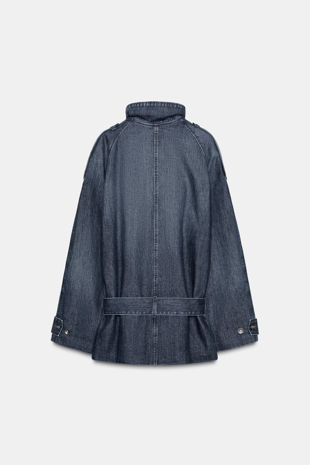 MIDI DENIM TRENCH COAT WITH BELT - Zara фото 10