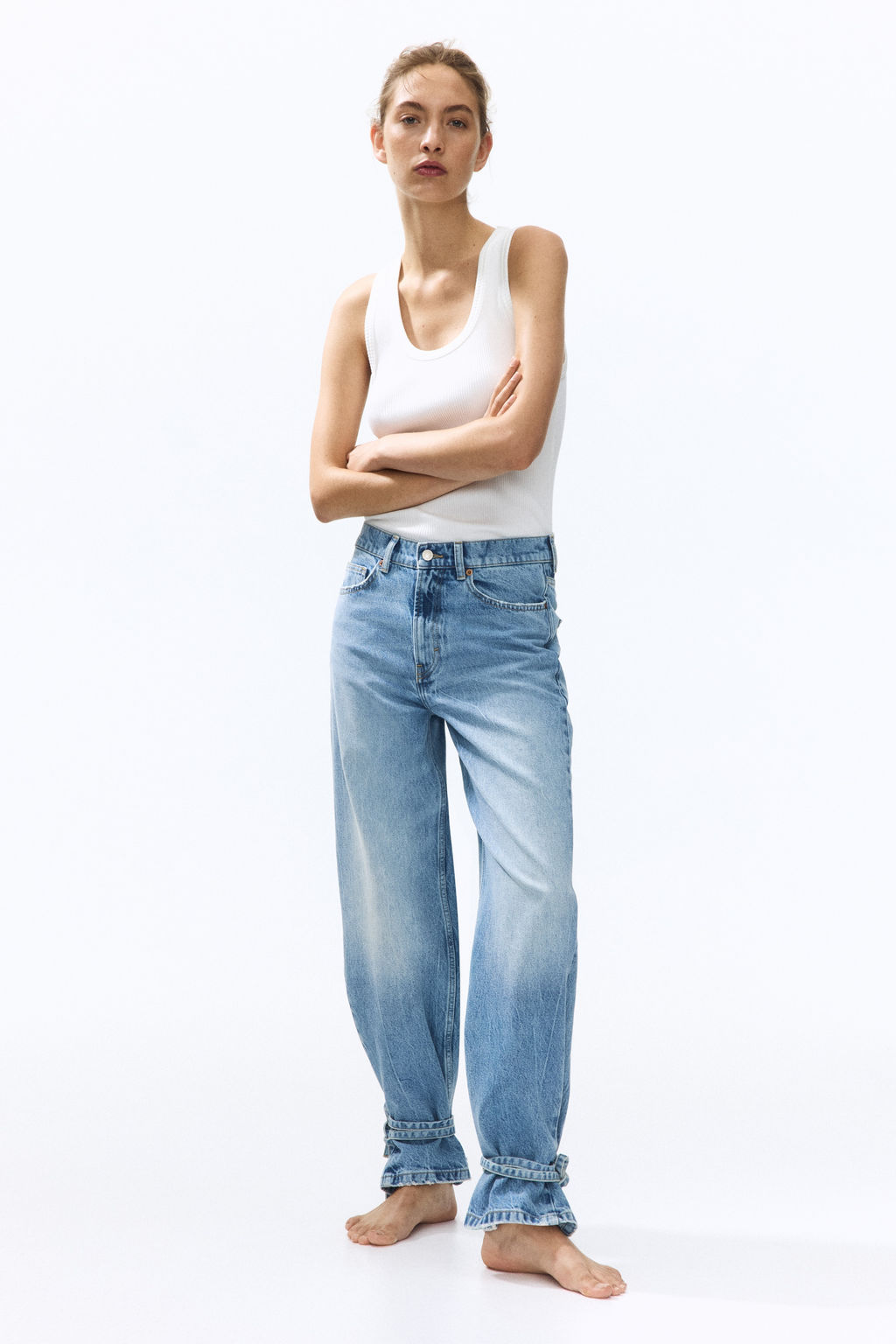 Barrel High Waist Ankle Jeans - H&m фото 8