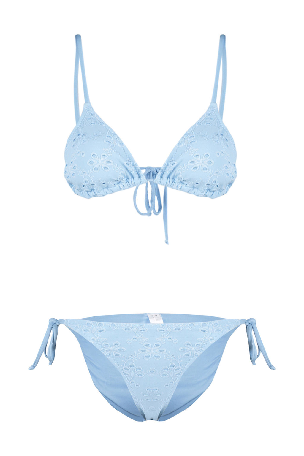 TRENDYOLMILLA Siyah Ucgen Baglamal? Dokulu Regular Bikini Tak?m? TBESS24BT00082  фото 8