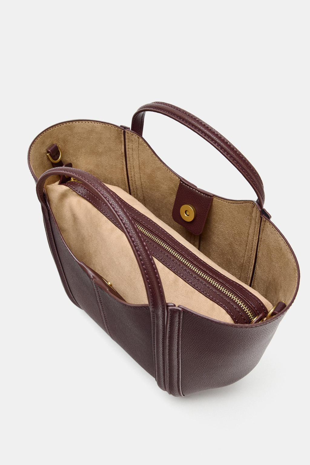 MINI CITY BAG WITH TOPSTITCHING - Zara фото 6