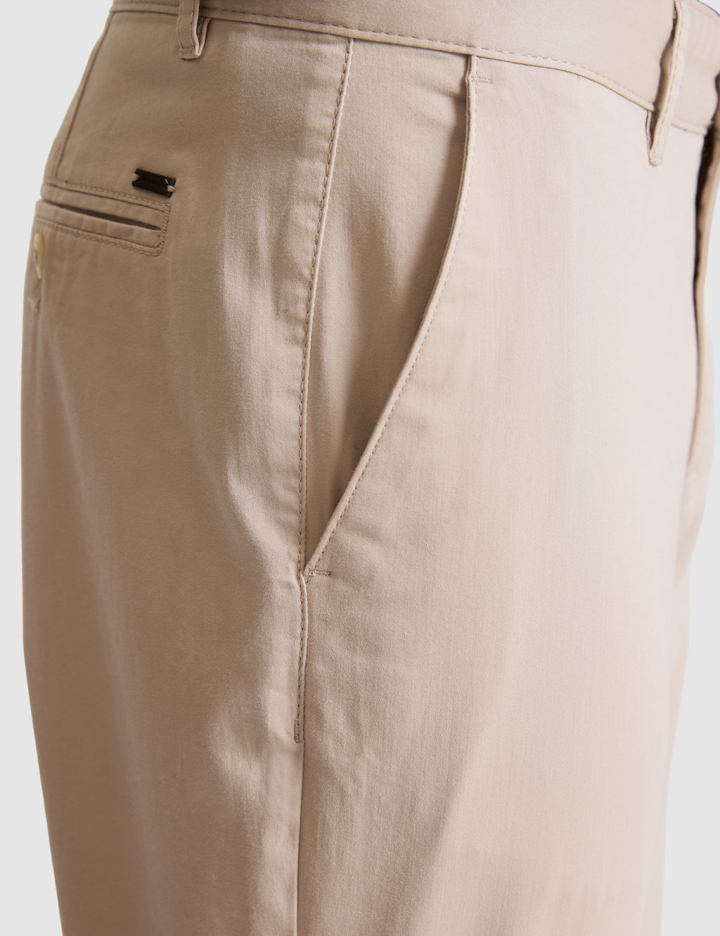Bej Slim Fit Basic Kanvas Pantolon