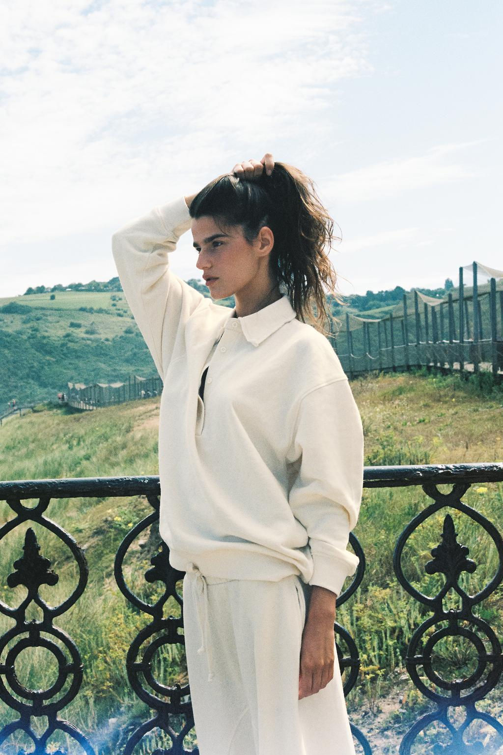 RUSTIC POLO SWEATSHIRT - Zara фото 3