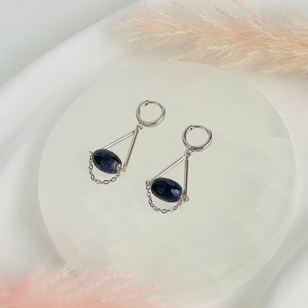 Серьги из Сапфира - Радуга самоцветов фото 2