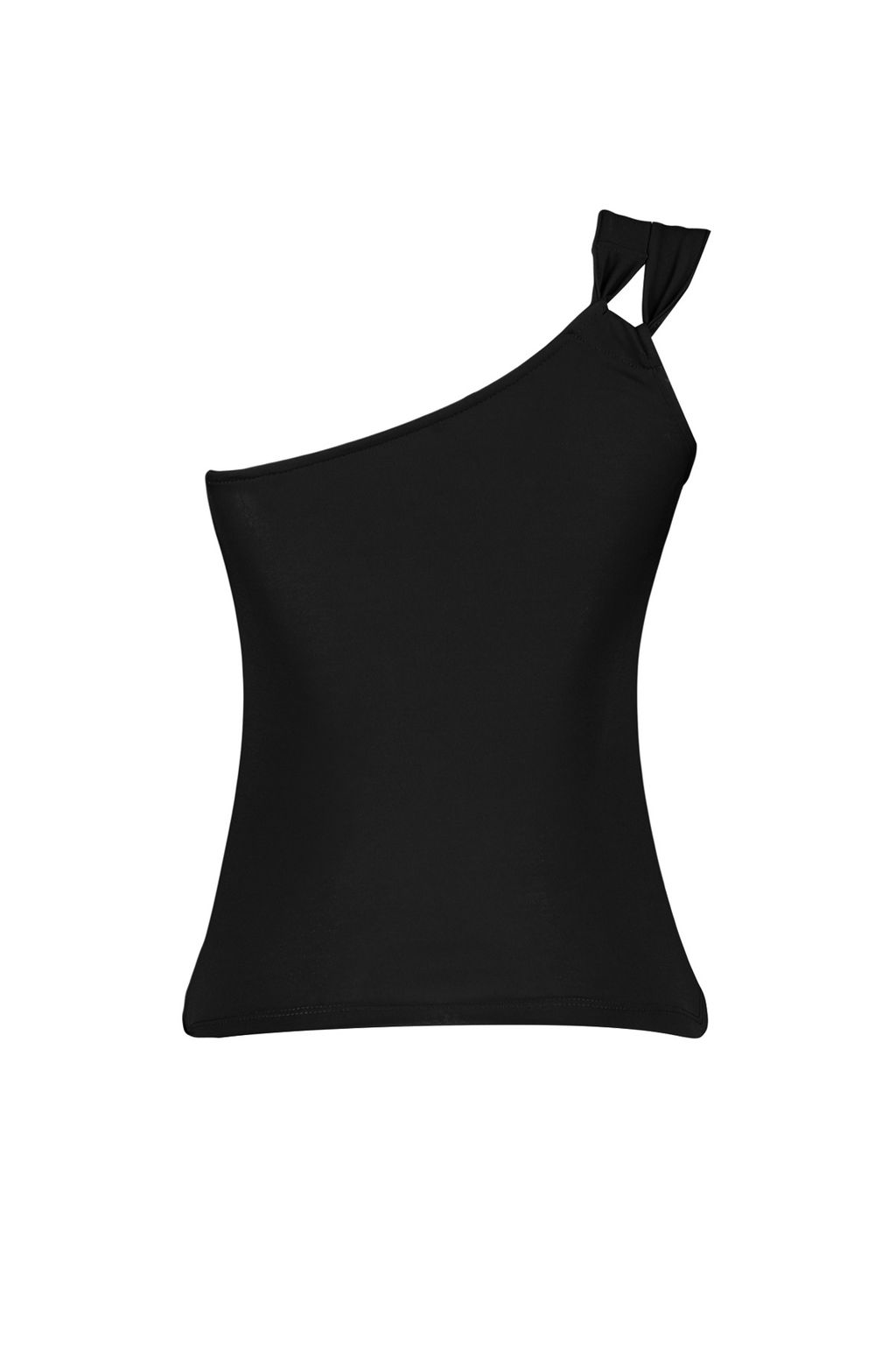 Siyah Tek Omuz Vucuda Oturan Esnek Orme Bluz TWOSS24BZ00363 - Trendyolmilla фото 7