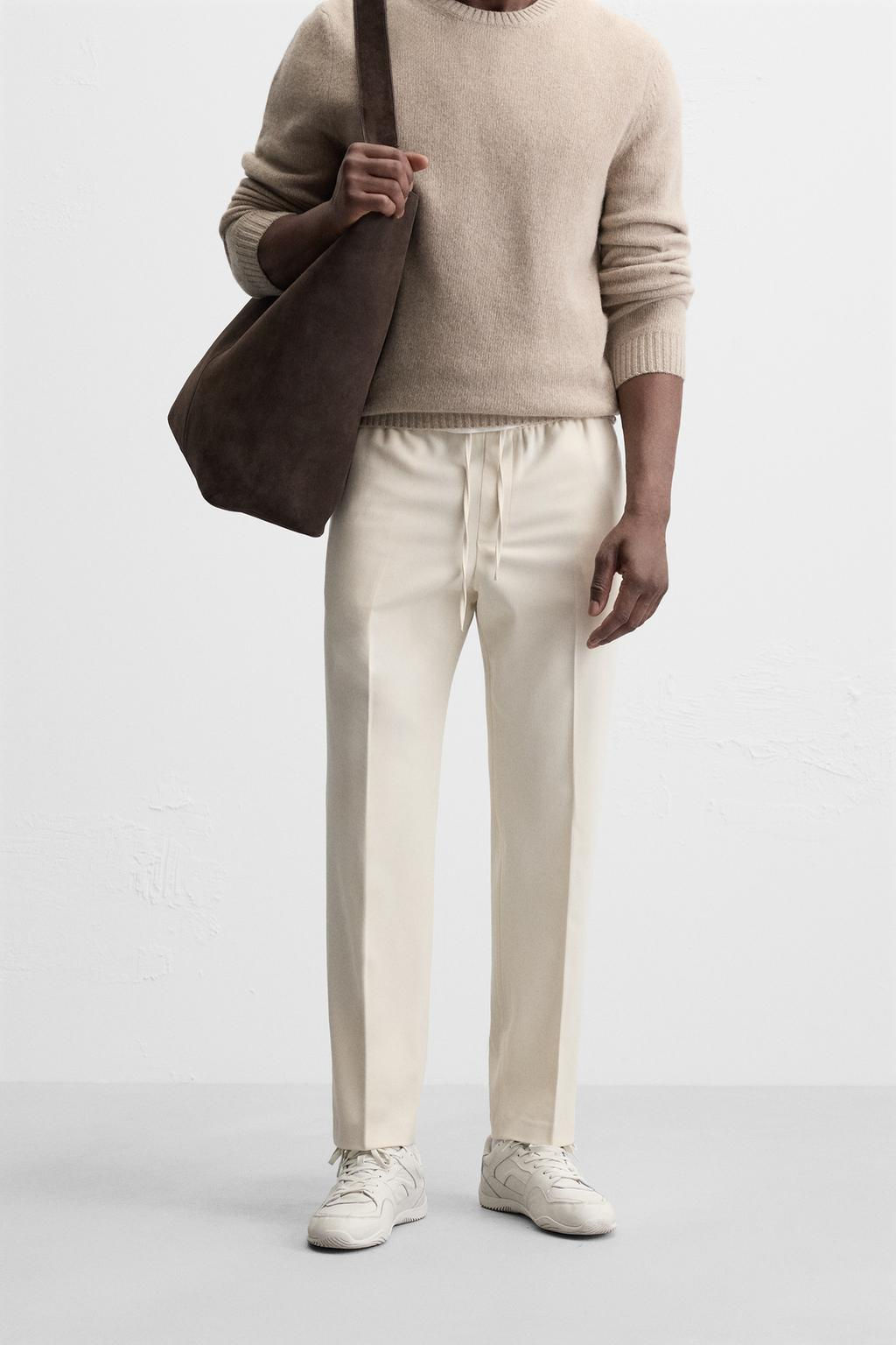 COMFORT FIT JOGGER WAIST TROUSERS - Zara фото 31