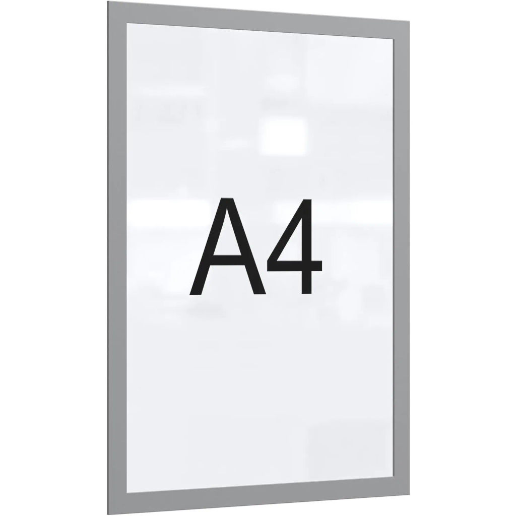 Рамка магнитная настенная Attache А4 ПЭТ, серая, 5шт/уп  фото 2