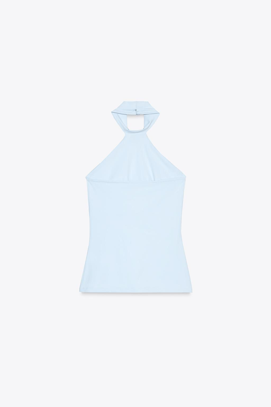 POLYAMIDE HALTER TOP - Zara фото 21